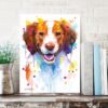 Brittany Spaniel, Dog watercolor painting print by Slaveika Aladjova Brittany Spaniel, Dog watercolor painting print by Slaveika Aladjova