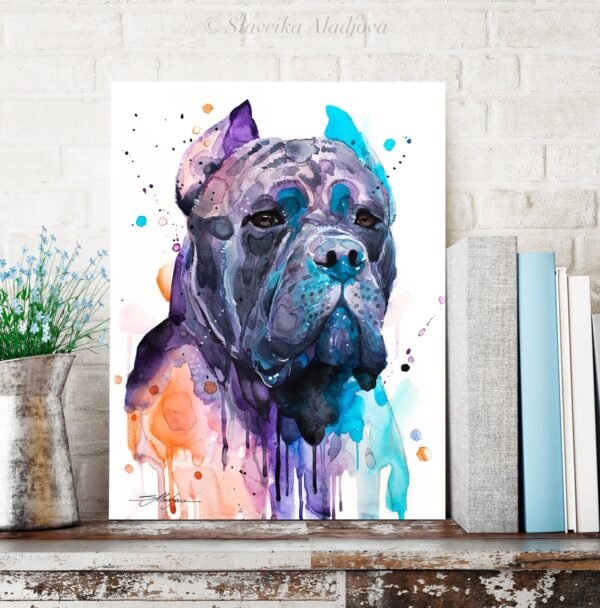 Cane Corso, dog, animal, watercolor