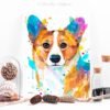 Pembroke Welsh Corgi, Dog watercolor painting print by Slaveika Aladjova