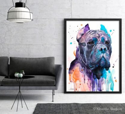 Cane Corso, dog, animal, watercolor