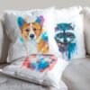 Pembroke Welsh Corgi, Dog art Pillow case