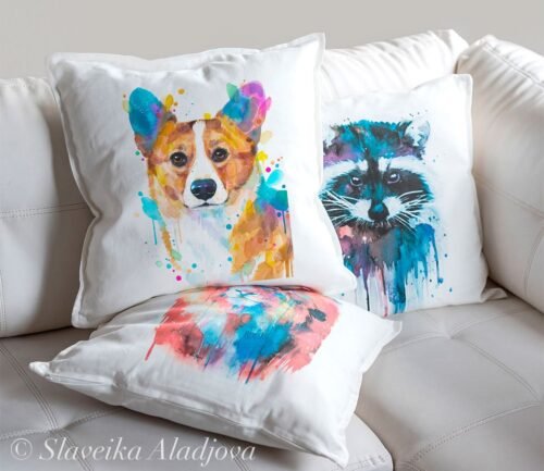 Pembroke Welsh Corgi, Dog art Pillow case