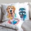 Golden Retriever, Dog art Pillow case