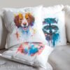 Brittany Spaniel, Dog art Pillow case