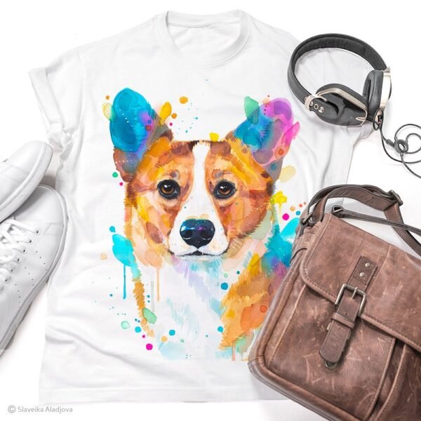 Pembroke Welsh Corgi, Dog art T-shirt