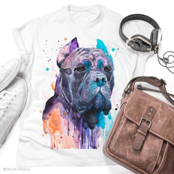 Cane Corso, Dog art T-shirt, watercolor