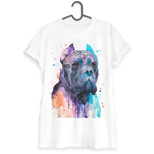 Cane Corso, Dog art T-shirt, watercolor