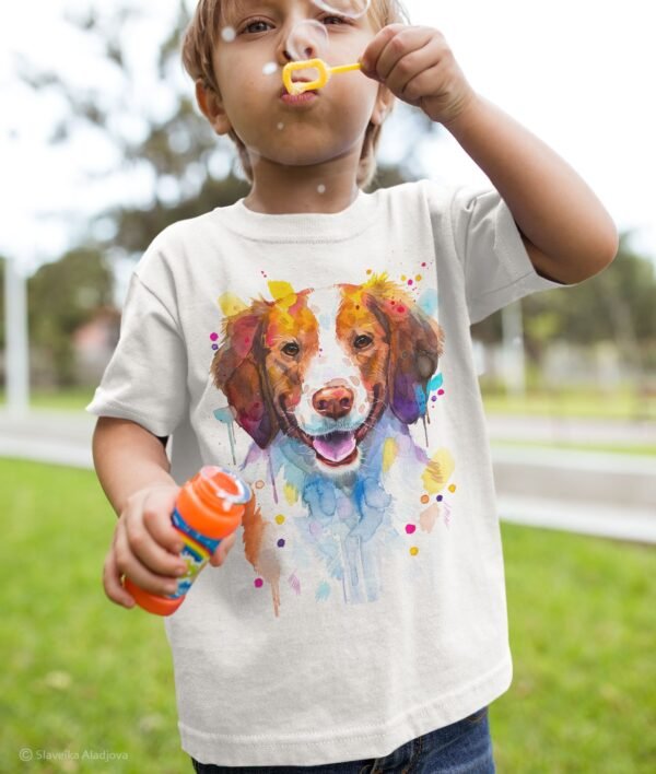 Brittany Spaniel , Dog art T-shirt