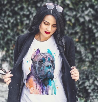 Cane Corso, Dog art T-shirt, watercolor