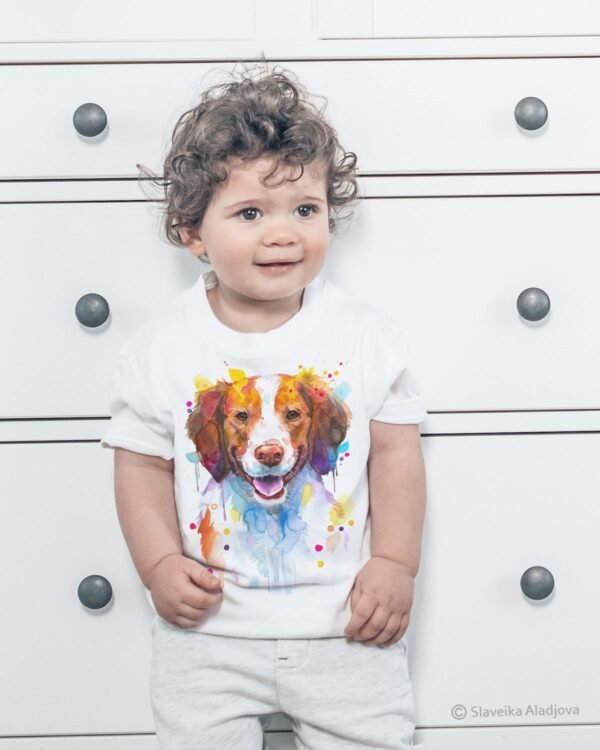 Brittany Spaniel , Dog art T-shirt