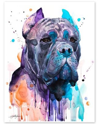 Cane Corso, dog, animal, watercolor