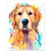 Golden Retriever, Dog watercolor painting print by Slaveika Aladjova