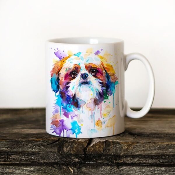 Shih Tzu watercolor coffee mug