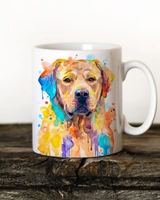 Labrador Retriever, dog watercolor painting print, coffee mug