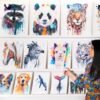 Akita Inu, Dog watercolor painting print by Slaveika Aladjova