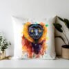 podzhi_photo_of_a_white_blank_pillow_blanket_and_bedspread_mock_a101f506-fa01-4be4-8153-433e3c7 Red ruffed lemur, Monkey art Pillow case